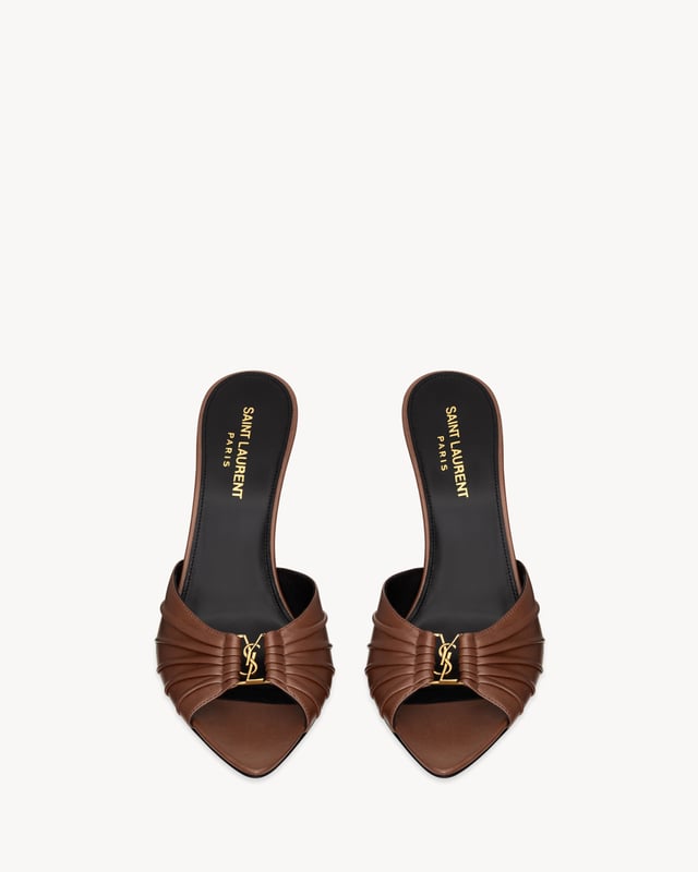 BABYLONE mules in smooth leather