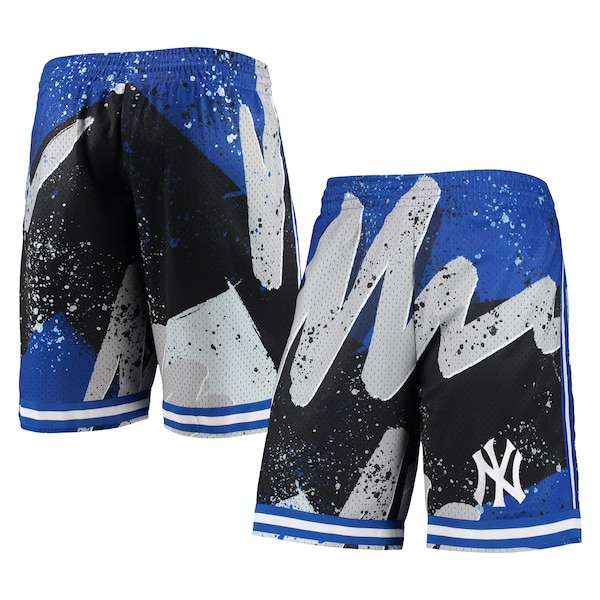 Men's New York Yankees Mitchell & Ness Black Hyper Hoops Shorts
