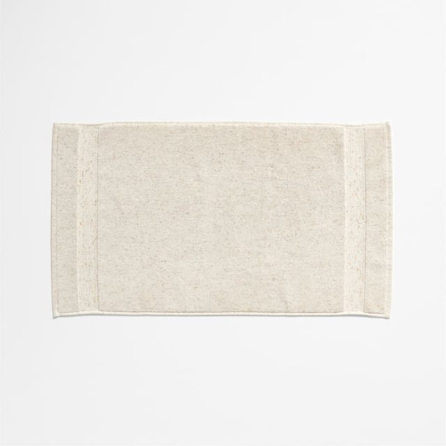 Organic Turkish Cotton Natural Beige Fleck Bath Mat 20"x34"