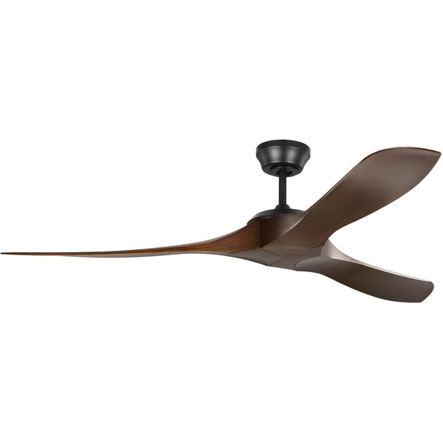 Edge 60 Midnight Black with Dark Walnut Blades Ceiling Fan 