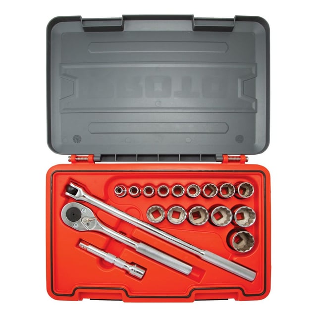 Proto Socket Set 1/2 DR 18pc SAE 12pt