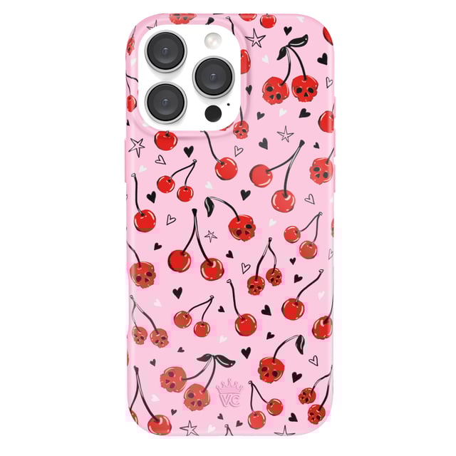 Sour Cherry Skulls iPhone Case