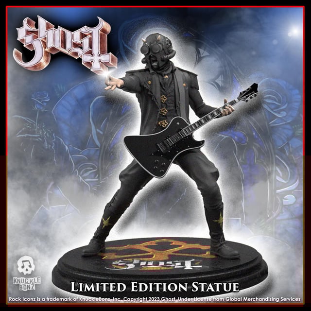 Ghost Nameless Ghoul II Black Guitar KnuckleBonz Statue