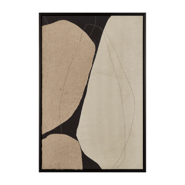 Uneven Ovals on Linen Framed Art