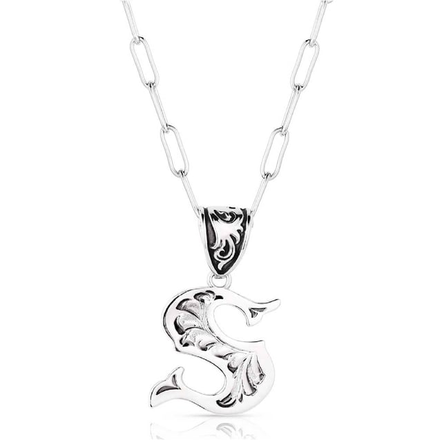 Montana Silversmiths Western Initial Necklace - S
