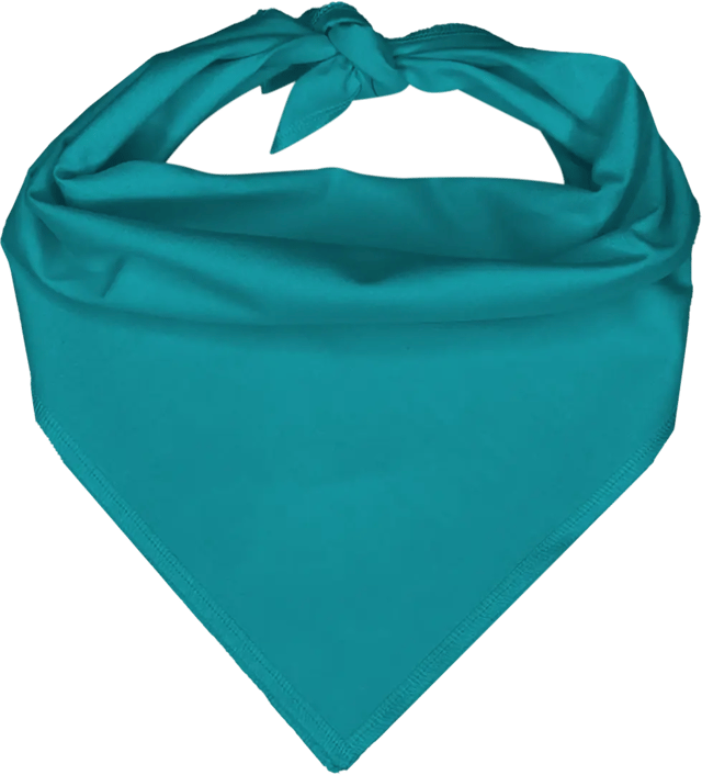 Wholesale Turquoise Solid Bandana Triangle - 14x20x14 - Buy 1 Piece