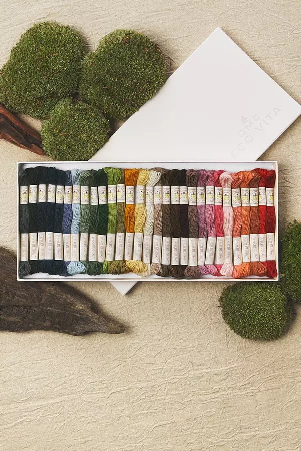 Collectors Box 30 Shades Eco Vita Naturally Dyed Organic Wool Thread