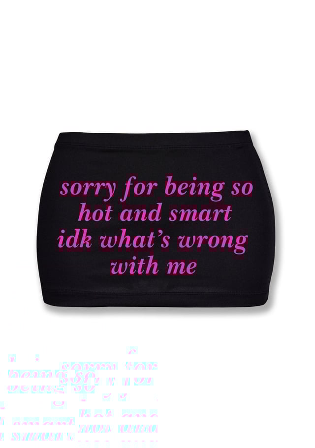 Sorry For Being So Smart Y2K Mini Hip Skirt Cherrykitten