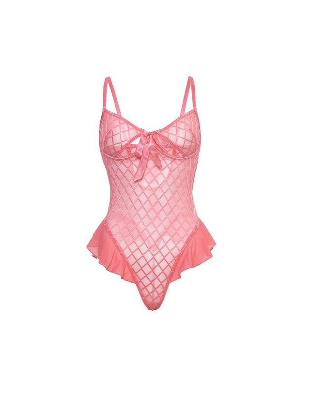 Curvy Aubrielle Sheer Teddy
