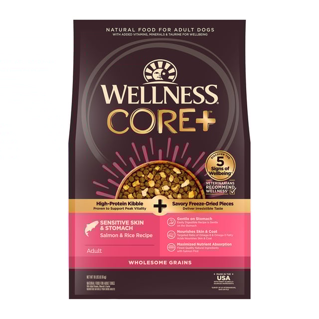 Wellness CORE+ Sensitive Skin & Stomach Adult Dry Dog Food - Salmon & Rice