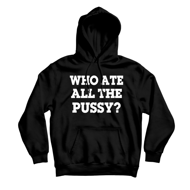 Who Ate It All Black Hoodie