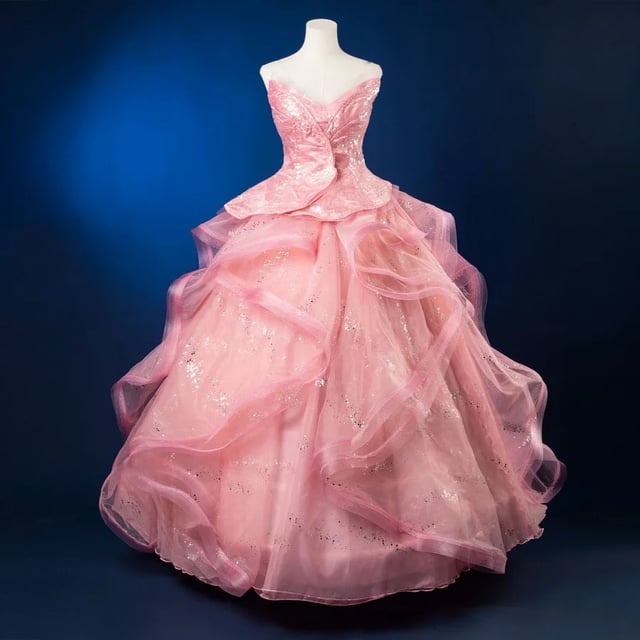【READY TO SHIP】Formal Dress Cosplay Costume Dreamy Pink Strapless Ball Gown FY0144
