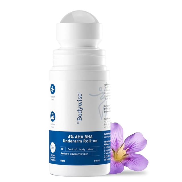 BeBodywise 4% AHA BHA Underarm Roll On For Reduce Pigmentation - Flora Fragrance