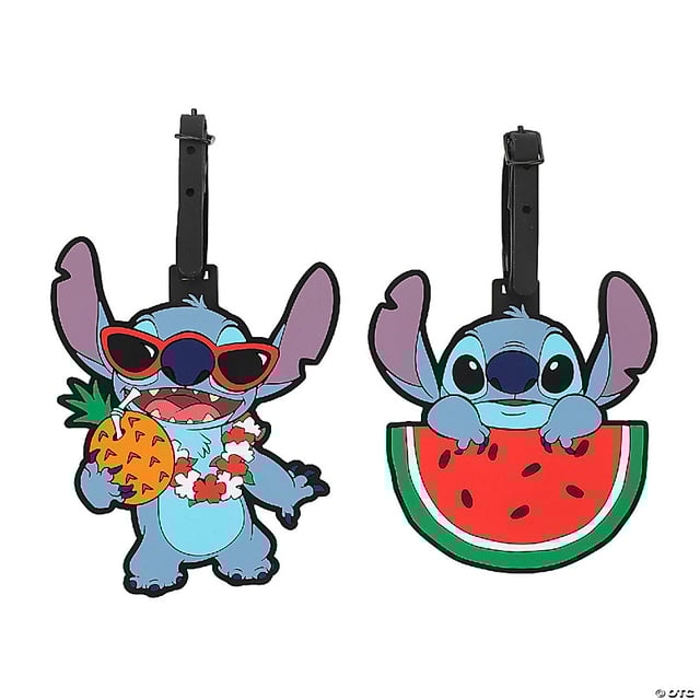 Disney Stitch Tropical Snacks & Sips 2-Pack Luggage Tag Set