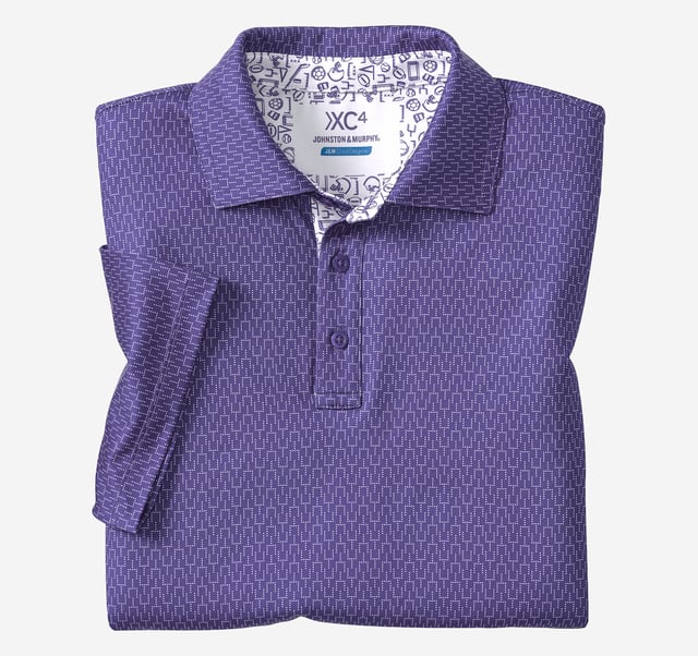 Game Day Goal Post Print Polo