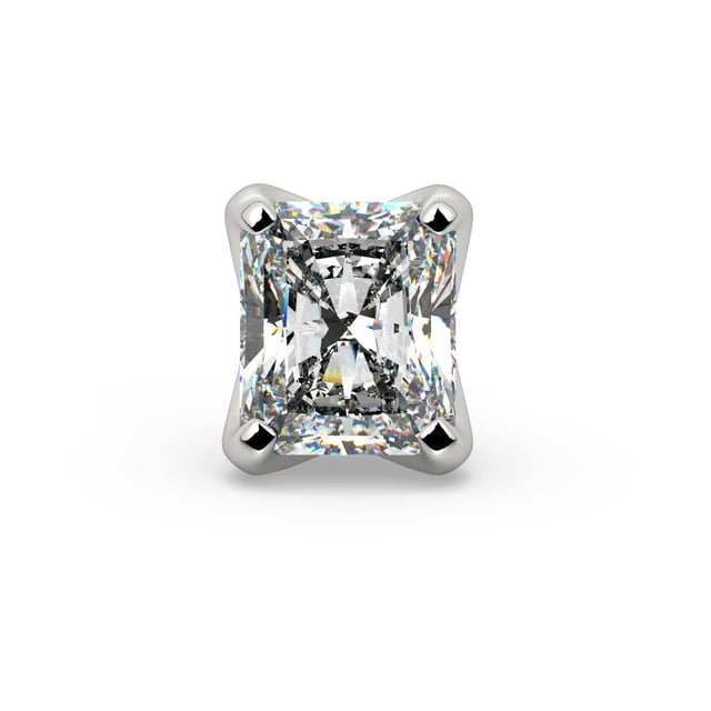 2.7mm Radiant-Cut Diamond Nose Ring