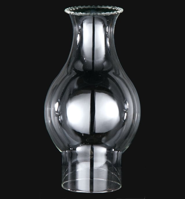 3" Fitter, 8 3/4" Tall Beaded Top Chimney Globe (57966i)