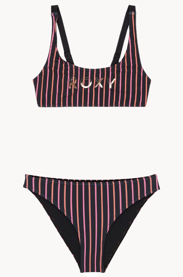 Girls Active Stripe Bralette Set