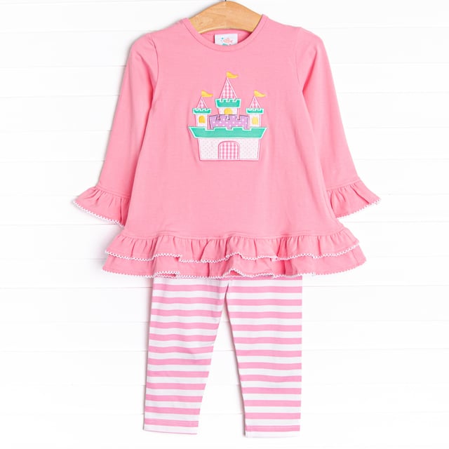 Castle Cutie Legging Set, Pink