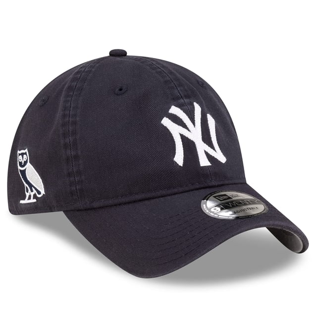 Men's New York Yankees OVO x New Era Navy Washed 9TWENTY Adjustable Hat