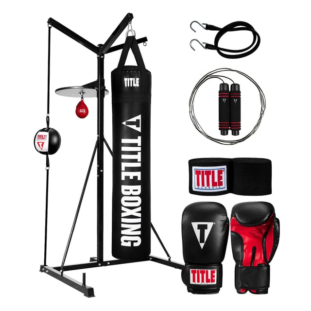 TITLE Boxing 4-Score Punching Bag Stand Bundle