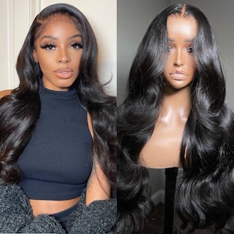 
        Julia Hair Glueless 6x4.75 Pre Cut Lace Wig Body Wave 7x5 Bye Bye Knots Human Hair Wig Put On And Go Wig
      