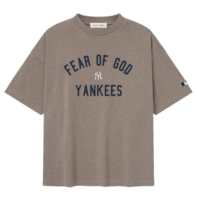 Men's New York Yankees Fear of God x MLB Warm Heather Gray 90's Fit T-Shirt