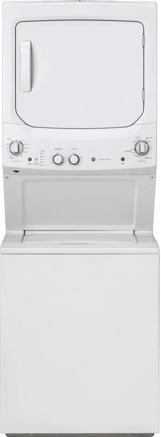 GE Unitized Spacemaker 3.8 cu. ft. Washer and 5.9 cu. ft. Electric Dryer - White