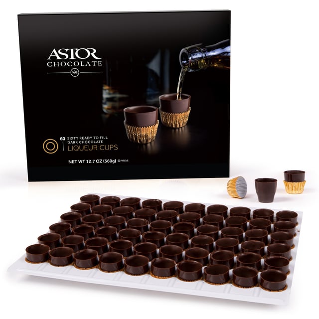 Vegan Certified Parve Chocolate Liquor & Dessert Shot Cups 60 pcs