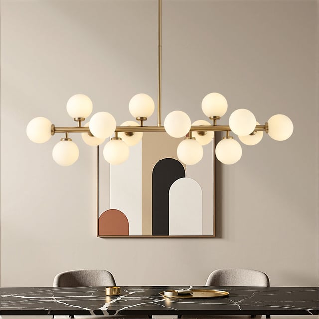 Glass Globes Linear Chandelier