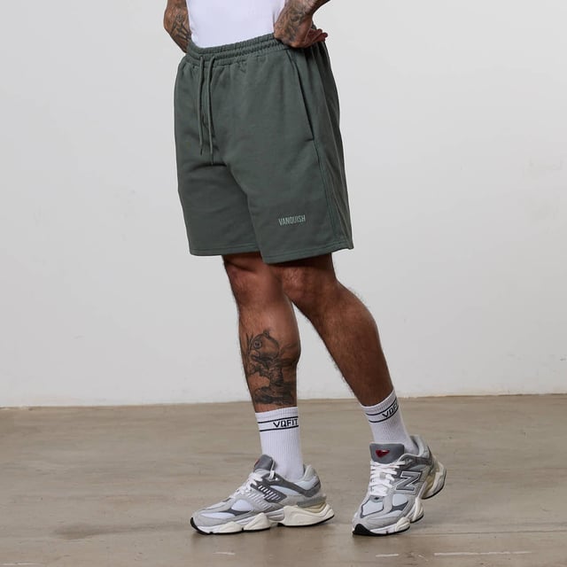 Vanquish Essential Forest Green Oversized Heavyweight Shorts