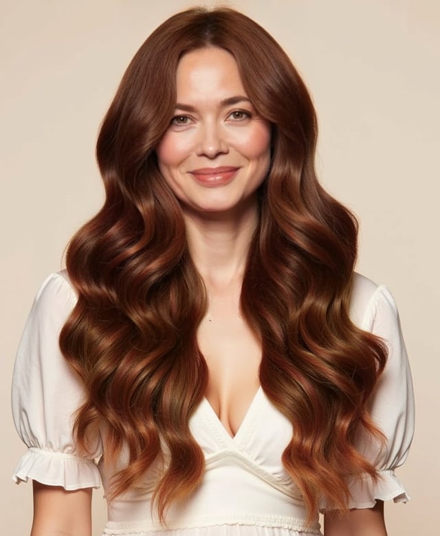invisible clip-in hair extensions chestnut balayage.