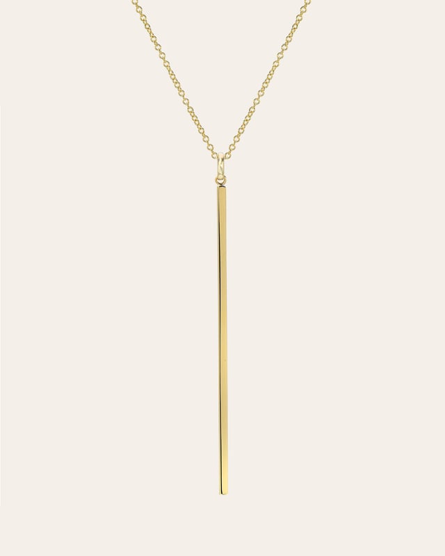 14k Gold Bar Necklace