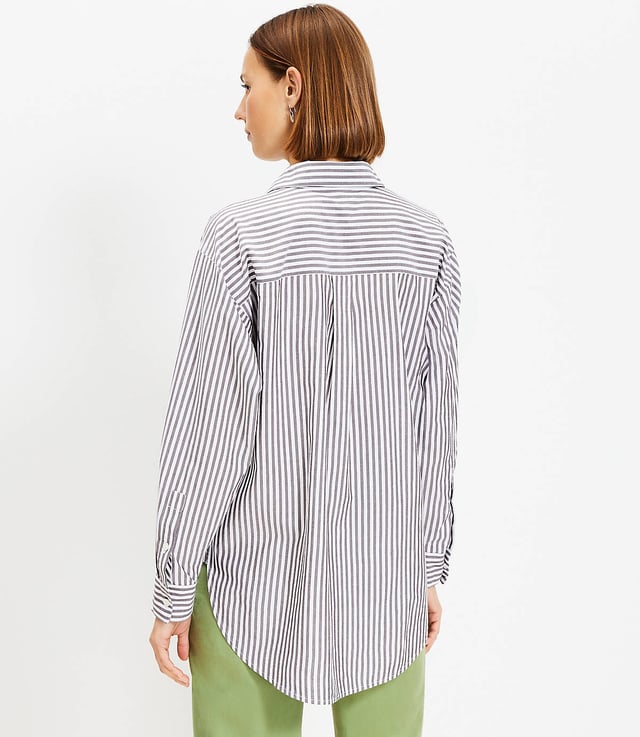 Striped Oversized Pocket Shirt