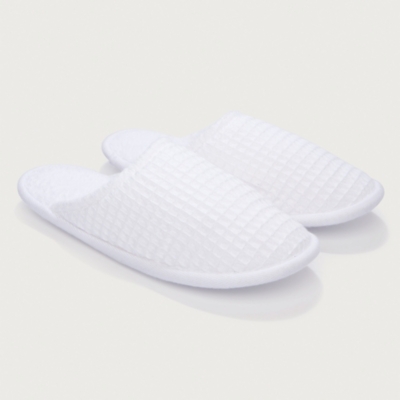 Unisex Organic Cotton Waffle Slippers | Slippers, Socks & Sleep Accessories | The White Company