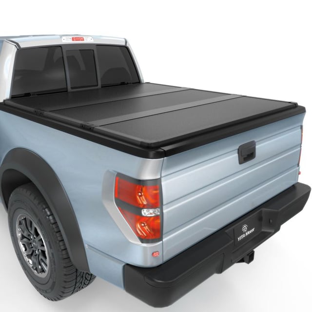 YITAMOTOR FRP Hard Tri-fold Truck Bed Tonneau Cover Fits for Ford F150 F-150 2015-2025 5.5 ft Bed
