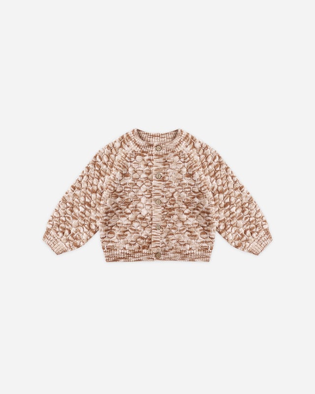 Bubble Knit Cardigan || Rose Speckle