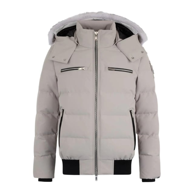 Moose Knuckles CLOUD SHEARLING BOMBER JACKET Stone White