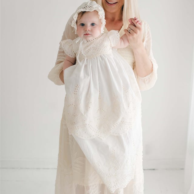Ingrid Tiered Gown & Bonnet