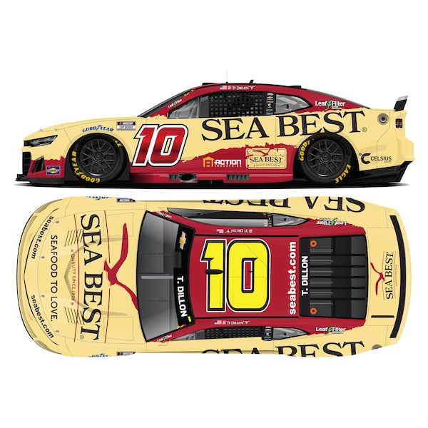 Ty Dillon Action Racing 2025 #10 Sea Best 1:64 Regular Paint Foil Numbers Chevrolet Camaro ZL1