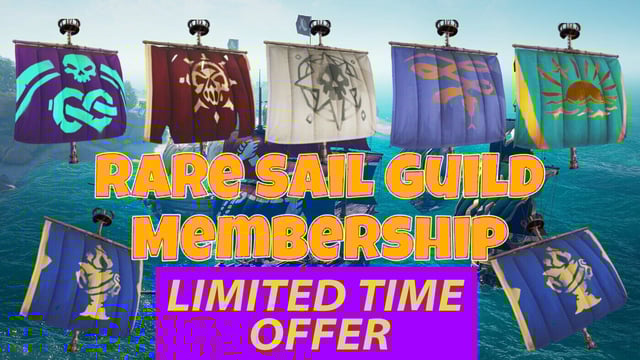 Sea Of Thieves Guild Membership (RARE SAILS) - Ferryman , Obsidian, Arena Sails