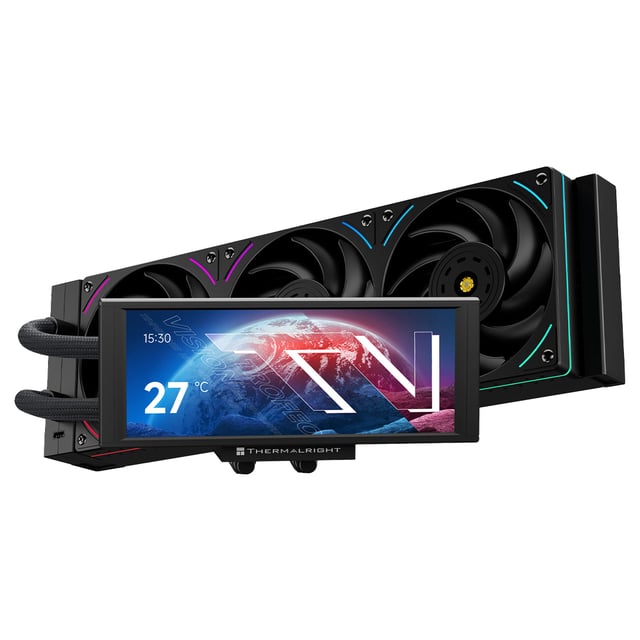 Buy Thermalright Trofeo Vision 360mm ARGB AIO CPU Cooler Black [TROFEO-VISION-360-ARGB-BK] | PC Case Gear Australia