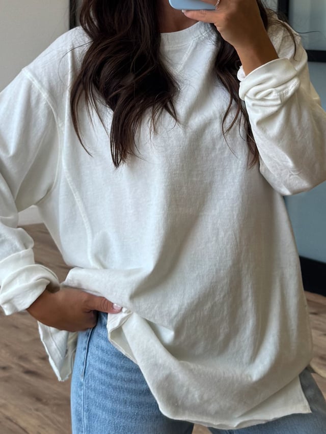 Oversized Washed Long Sleeve
