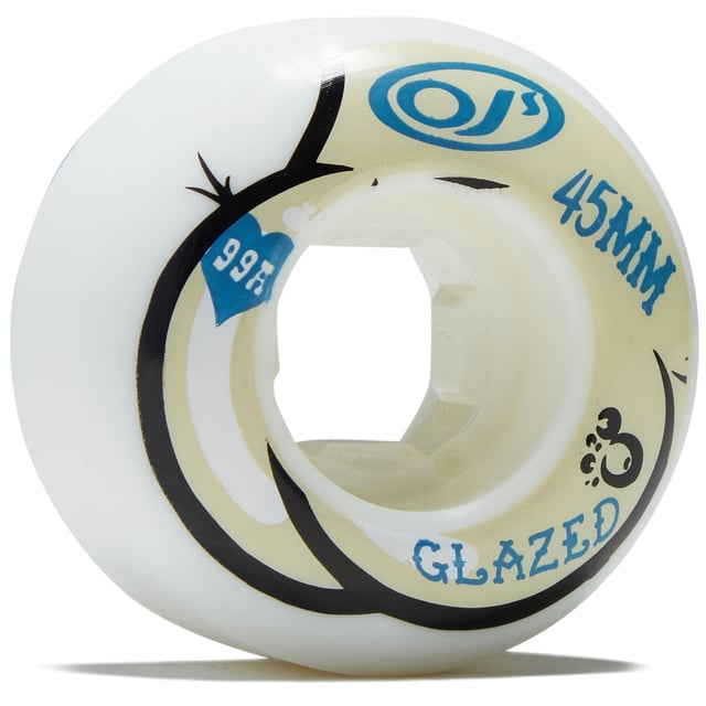 OJ Lil Dough Butts Mini Chubbies 99a Skateboard Wheels - White - 45mm