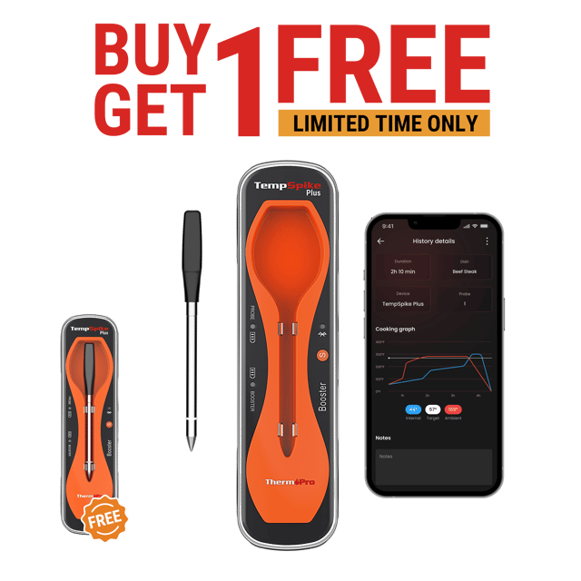 Buy 1 Get 1 FREE- TP970 TempSpike Plus Wireless Meat Thermometer
