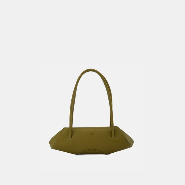 ELIZABETH BAGUETTE MINI PEBBLE OLIVE