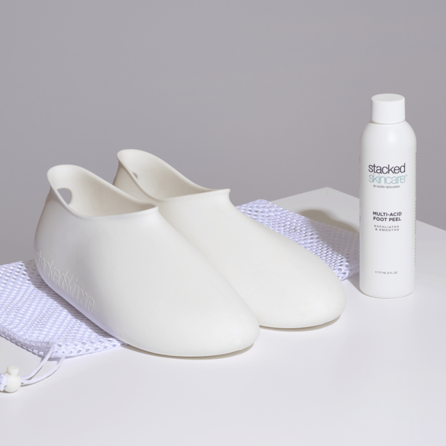 Exfoliating Foot Peel Set | Reusable Booties +  Serum  (3 Treatments)