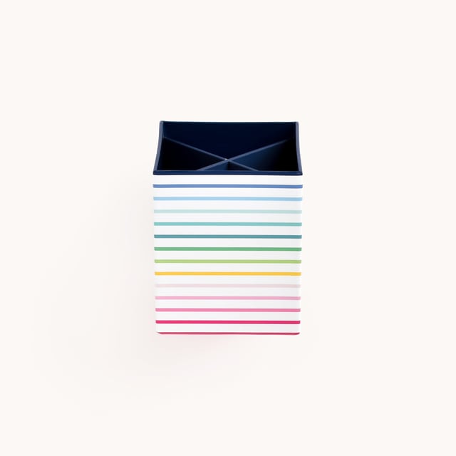 Patterned Pen Cup - Happy Stripe