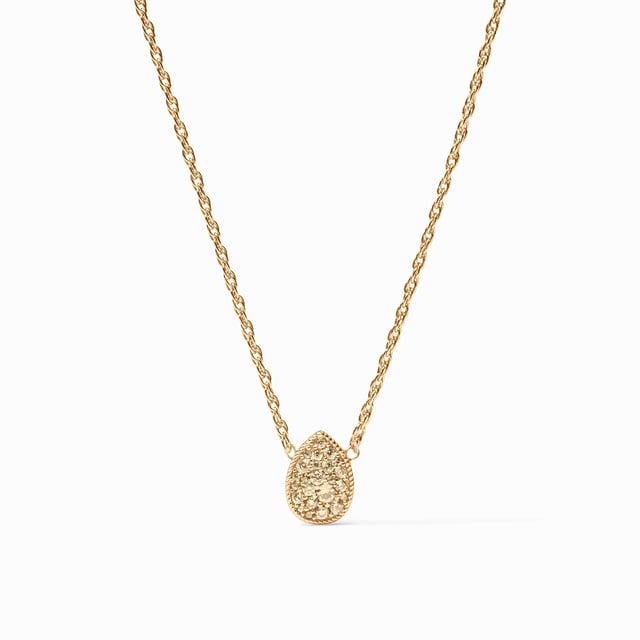 Birthstone Teardrop Delicate Necklace - Citrine - November