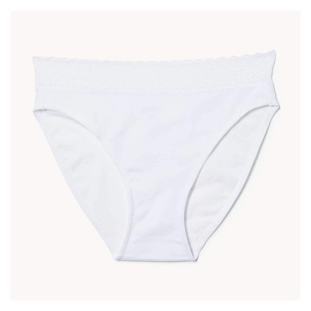Cotton Lace High-Cut Briefs